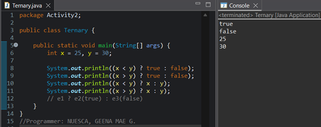 Part I - 2 Java Code
